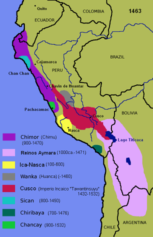 Mapa de
                        la costa del oeste de Am�rica del Sur en el a�o
                        1463