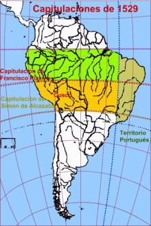 Mapa de la capitulaci�n de Toledo 1529 para Pizarro
                y Alcazaba