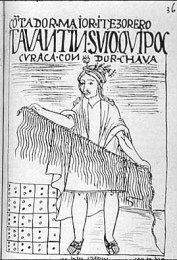 Poma de Ayala, el contable incaico con quipus