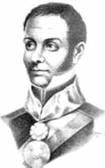 Jos� de la
                  Riva Ag�ero, con "28 causas", dirigente de
                  acciones militares y primero presidente del Per�