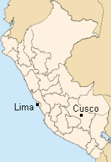 Mapa
                    del Per con Lima y Cusco