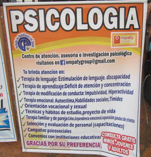 Un estudio con
              psic�logos, la lista de tratamientos