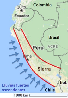 El
                            Per� con la sierra ancha de apr. 200km