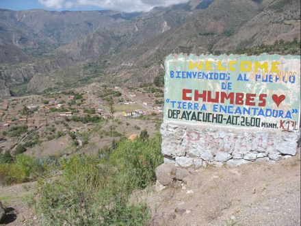 Die Ortstafel von
                        Chumbes