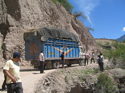 Lastwagen mit Lenkungspanne (02)