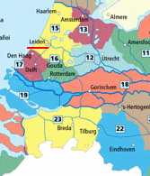 Karte von Holland
                                        mit der Position von Leiden
                                        zwischen Den Haag und Amsterdam
                                        [26], die Wirkungsst�tte von
                                        Botaniker De l'Ecluse als
                                        Professor