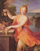 Gttin
                                          "Pomona", die
                                          rmische Gttin fr Frchte
                                          und Gemse [30] stand Pate bei
                                          der Bezeichnung fr den Apfel
                                          (lat. "pomum"), und
                                          dann auch fr die Kartoffel in
                                          Frankreich ("pomme de
                                          terre")