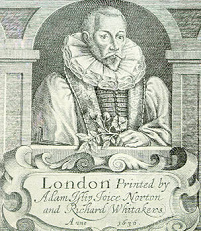 Der englische
                                      Hofbotaniker John Gerard mit
                                      Kartoffelzweig 1697 [41]