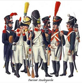 Napoleonische
                                          Gardesoldaten [52] in den
                                          franzsischen Nationalfarben
                                          blau-weiss-rot