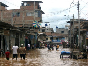 berschwemmtes Aguas Verdes im
                                  Mrz 2008