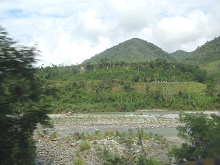 Monta�a selv�tica al otro lado del r�o