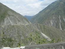 Valle en forma de V, vista atr�s con la pista
                      (02)