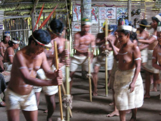 Amazonas-Flussdorf 03 bei Iquitos, Tanz
