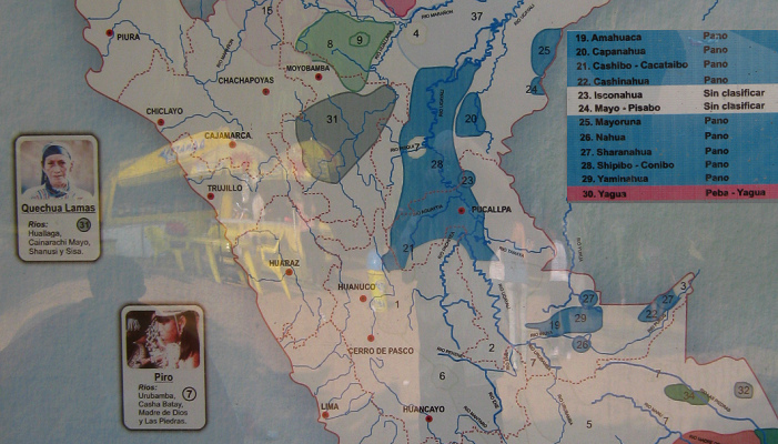 Mapa de los ind�genas nativos en la regi�n de
                  Pucallpa con shipibos (no. 28)