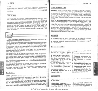 Tourist information about Iquitos
                          (Trottamundos), p. 210-211