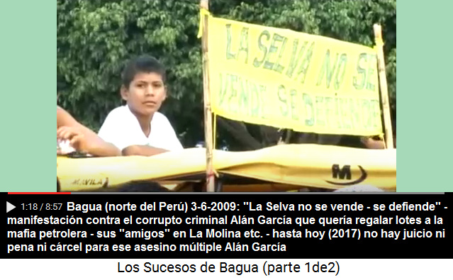 Manifestaci�n del 3 de junio 2009 en Bagua:
                "La Selva no se vende" - "La Selva se
                defiende"