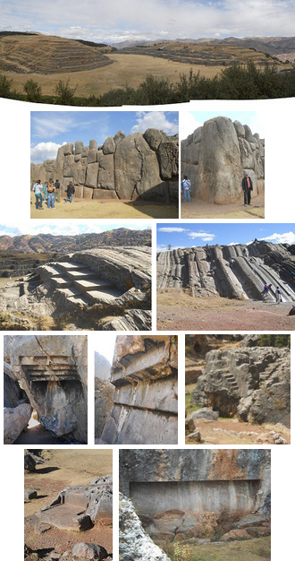 Peru
                                  Cusco Sacsayhuam�n, erdbebensichere
                                  Mauern mit Gigasteinen, Throne,
                                  Rutschbahn, Felsschnitte, Treppen
                                  etc.