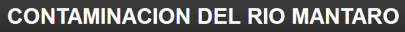 Blog "Contaminaci�n del R�o
                Mantaro" online, Logo