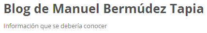 Blog de Manuel Berm�dez Tapia online, Logo