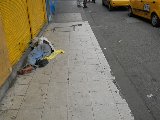 Stadtschl�fer im Zentrum von Cali