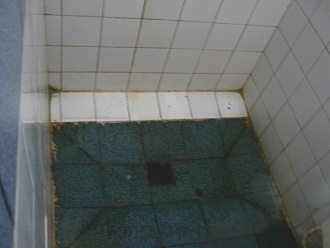 El piso de la ducha del ba�o