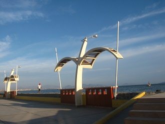 Bancos con techos como paloma
                                  volante 01