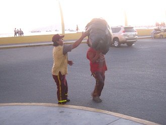 Obrero llevando la basura 01