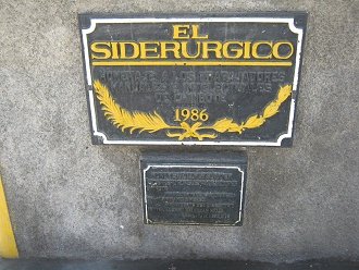 Placas del monumento de
                                    SiderPer�