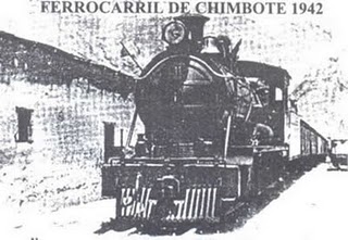 Tren de Chimbote
                          con una locomotora de vapor en el a�o 1942