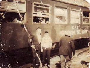 Vagon con
                          inscripci�n "Ferrocarril del Santa"
                          en los a�os 1950s / 1960s